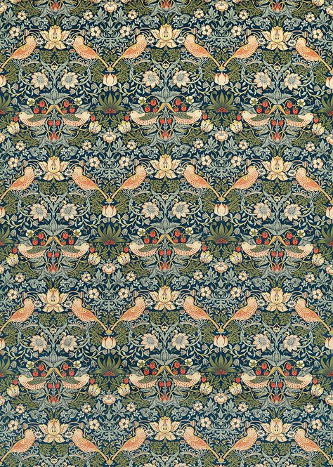 Hovedbilde William Morris - Strawberry Thief Indio/Mineral