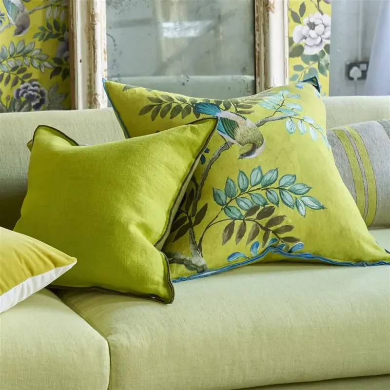 Designers Guild - Brera Lino Lime & Moss Linen